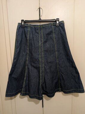 e.i. Skirt Jean demin -Relaxed -Paneled -Side zip -Sz6 - Very good condition